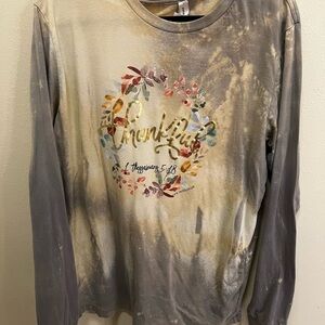 Bella Canvas Tie-Dye Floral Long Sleeve Shirt